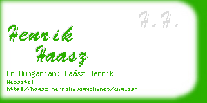 henrik haasz business card